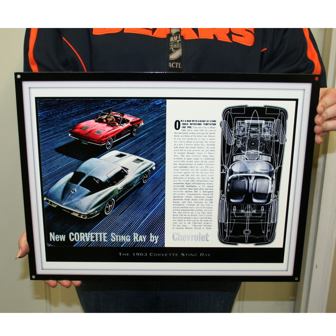 1963-c2-corvette-advertisement-steel-sign