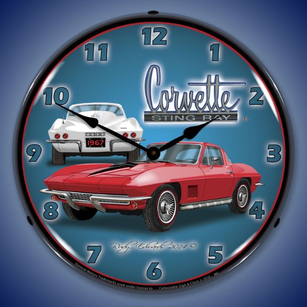 1967-corvette-stingray-lighted-clock-profile