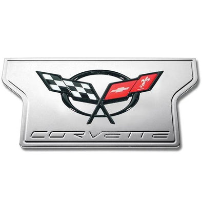 Exhaust-Plate-with-Logo-&-Polishing-Kit--Billet-Chrome-203279-Corvette-Store-Online
