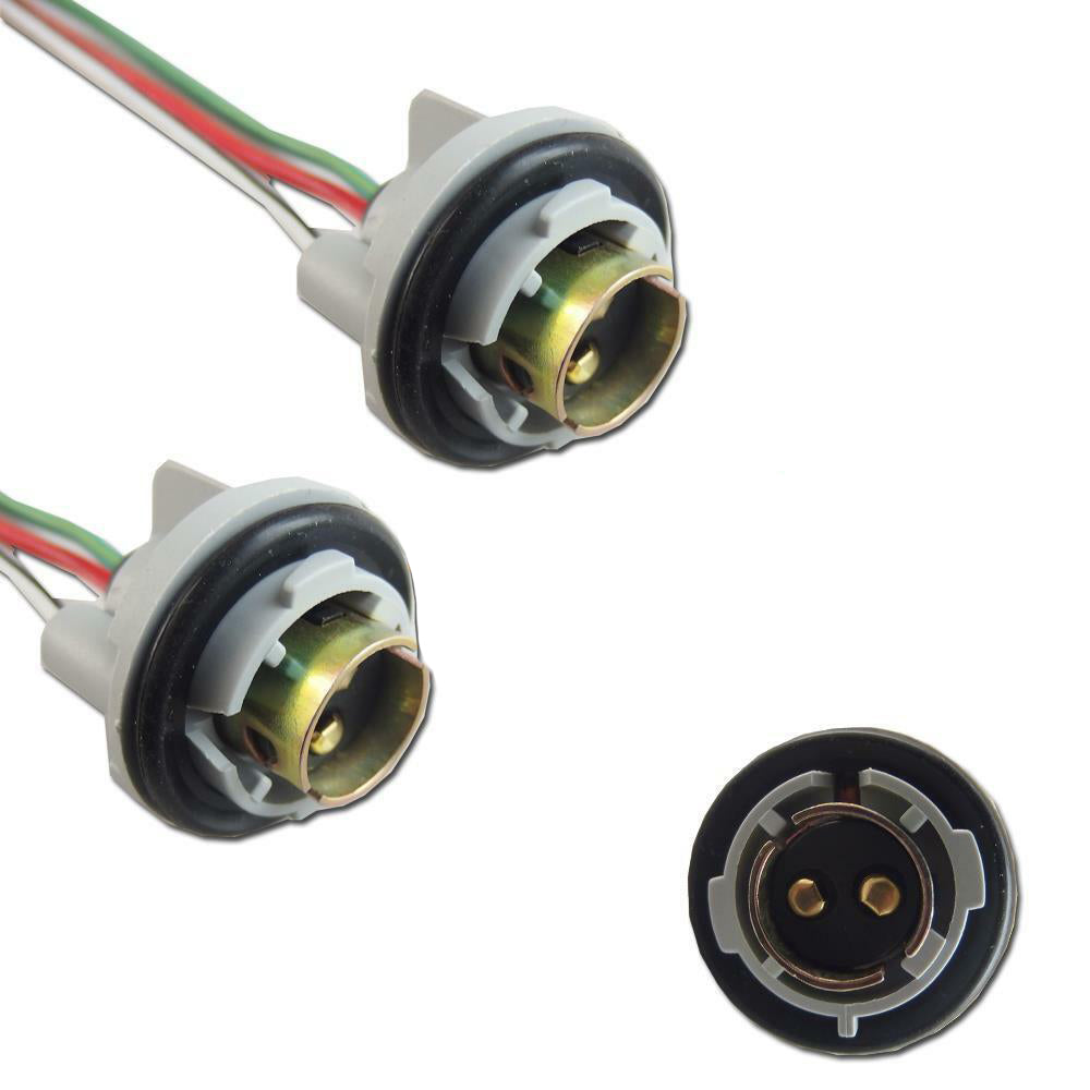 Reverse Light Lamp Bulb Socket Wiring Harness Pigtail – 1 Pin Female Connector, For GM Chevy Nova Chevelle, Beige