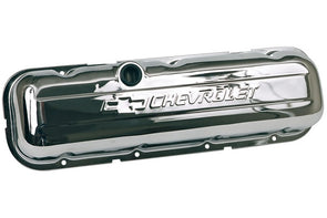Proform-Big-Block-Chrome-Valve-Covers---Short---Chevrolet-&-Bowtie-Embossed-204234-Corvette-Store-Online