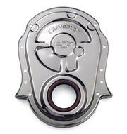 Big-Block-Chrome-Street-Timing-Chain-Cover---Chevrolet-&-Bowtie-Embossed-204280-Corvette-Store-Online