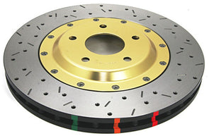 Front-5000-Series-Drilled-&-Slotted-Assembled-Rotor-W/Gold-Hat-205299-Corvette-Store-Online