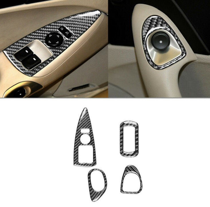 Hydro-Carbon-Fiber-Window-Lift-Switch-Panel-Cover-Trim---4pc-205431-Corvette-Store-Online