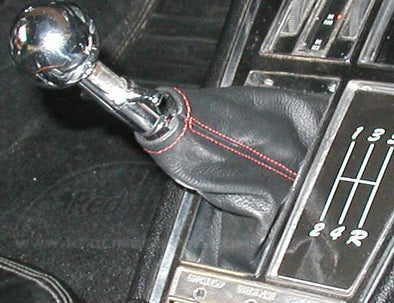 Leather-Shift-Boot---Manual---Black-W/White-Stitching-207284-Corvette-Store-Online