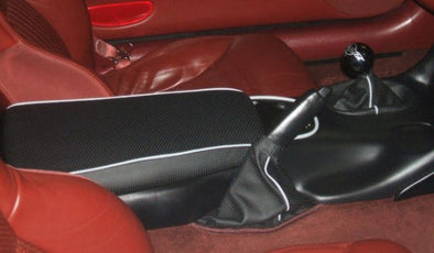 Perforated-Leather-Armrest-Cover---Black-W/Medium-blue-Stitch-&-6/8in-Padding-207613-Corvette-Store-Online