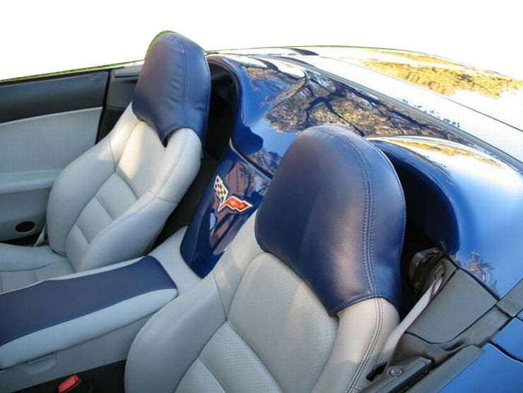 Carbon-Fiber-Vinyl-Headrest-Cover---Black-W/Black-Stitch-207718-Corvette-Store-Online