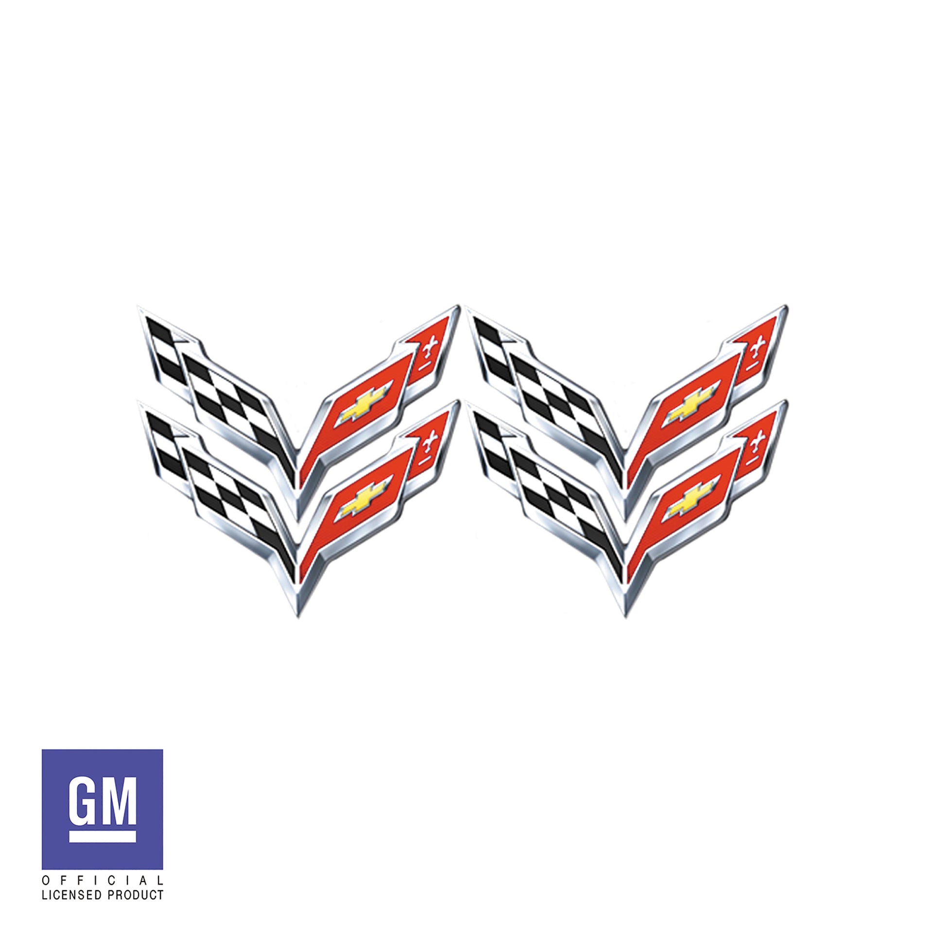 Aftermarket-Wheel-Center-Cap-Vinyl-Decals---4-piece-Set---Cross-Flag-211631-Corvette-Store-Online