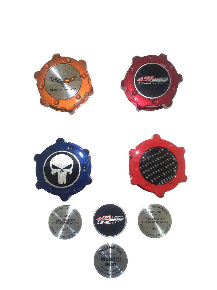 Custom-Painted-Oil-Cap---Punisher-Molon-Labe-(Come-&-Get-It)-211769CP-Corvette-Store-Online