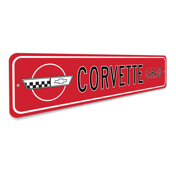Chevy C4 Corvette Garage - Aluminum Street Sign