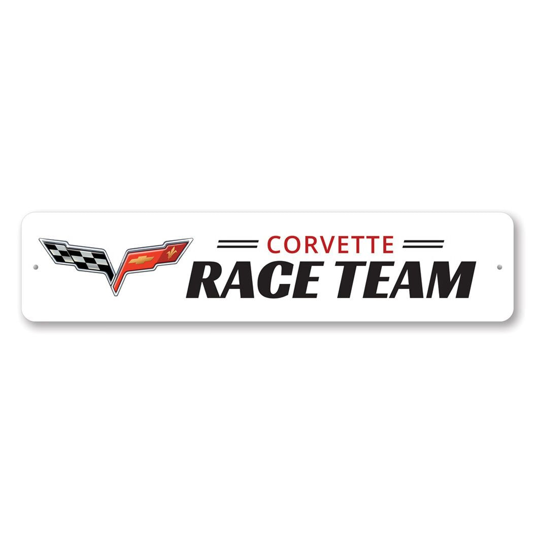 C6 Corvette Race Team - Aluminum Street Sign