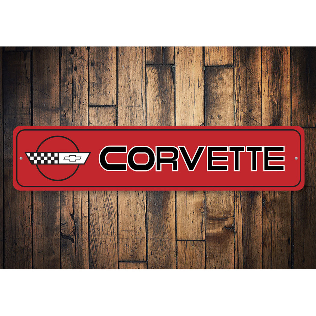 C4 Corvette Aluminum Street Sign