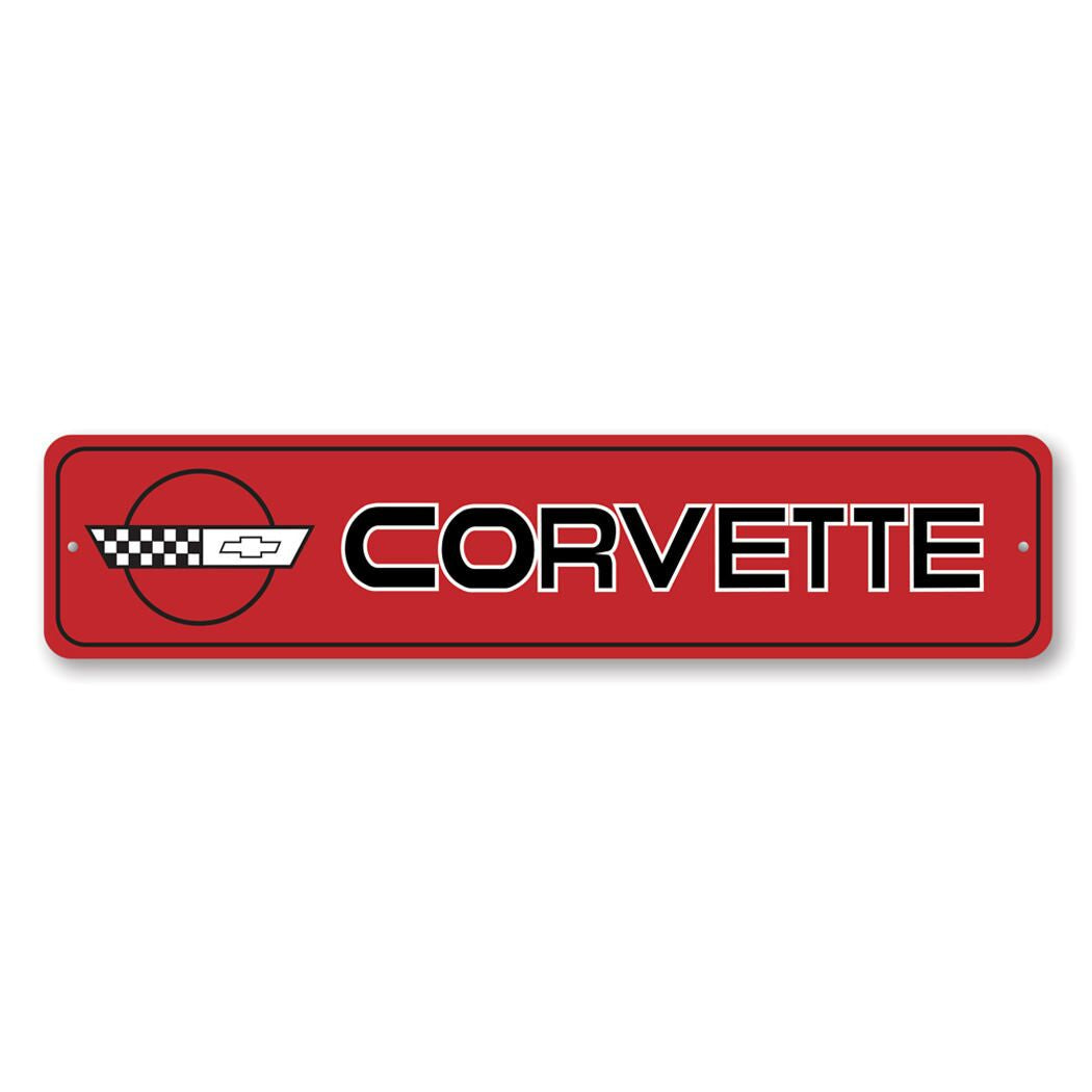 C4 Corvette Aluminum Street Sign