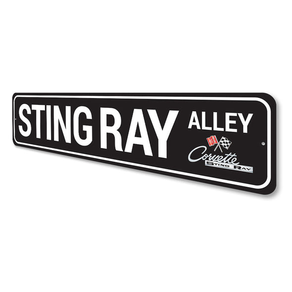 Sting Ray Alley C2 Corvette - Aluminum Street Sign