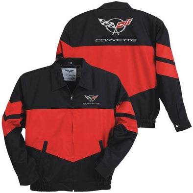C5 Corvette Twill Jacket - Red/Black - [Corvette Store Online]