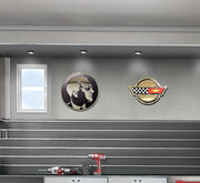 corvette-c4-flags-logo-metal-sign