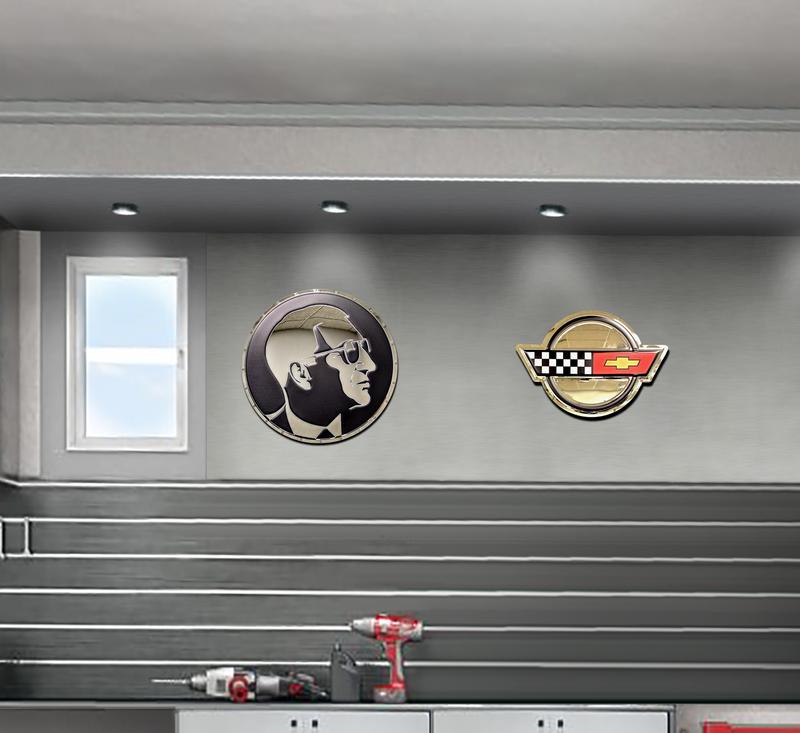 corvette-c4-flags-logo-metal-sign