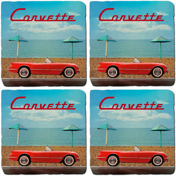 C1 Corvette 1954 Stone Coaster Bundle - Set of 4
