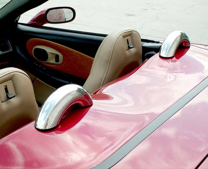 C5 Corvette Convertible 1997-2004 Faux Roll Bars Polished
