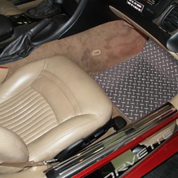 C5 Corvette Diamond Plate Aluminum Floor Mats 2Pc
