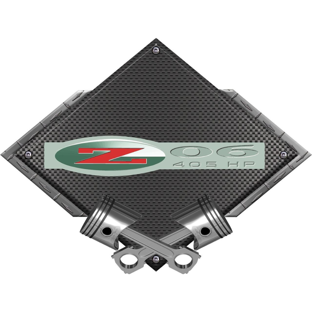 c5-corvette-z06-black-diamond-cross-pistons-steel-sign