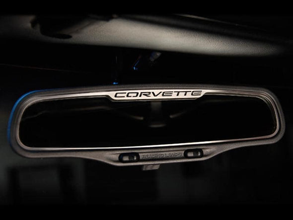 C5 Corvette - Rear View Mirror Trim w/ Corvette Script - Standard or Auto-Dim