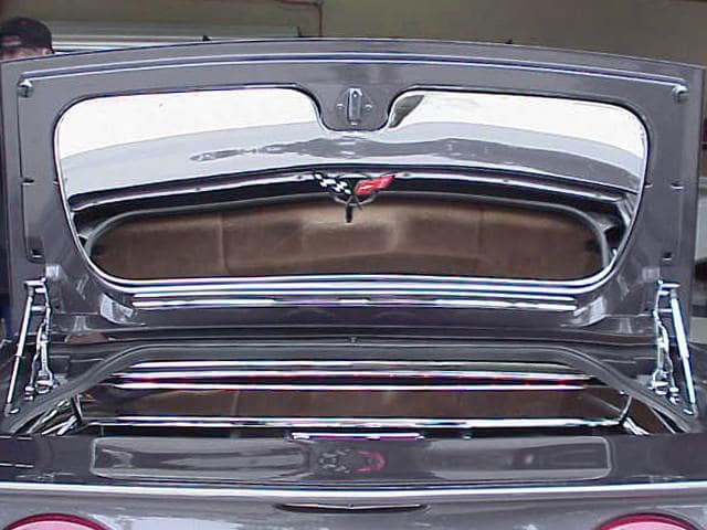 C5 Corvette Trunk Lid Liner - Polished Stainless Steel - Convertible or Hard Top