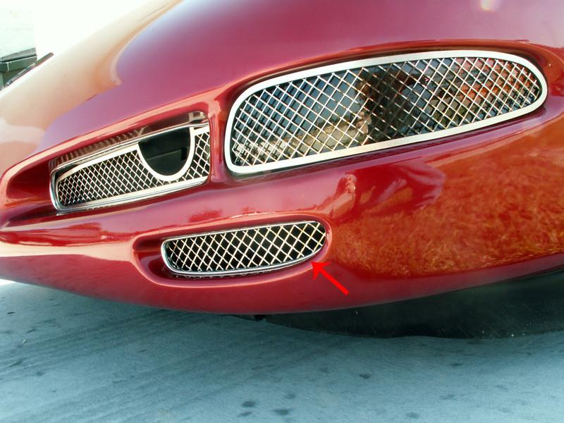 C5 Corvette Front Brake Vent Grilles | 2Pc | Laser Mesh | Polished Stainless Steel