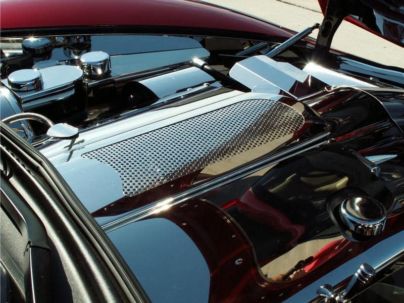 C6 Corvette Base / Z06 / Grand Sport Plenum Cover - Perforated Polished Stainless Steel
