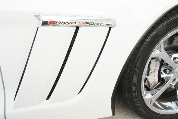 C6 Corvette Grand Sport Side Vent Grills - 6Pc "Blakk Stealth"