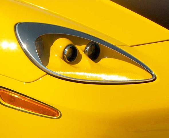 C6 Corvette | Headlight Eyebrow Kit | 2 pc | Chrome ABS