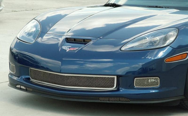C6 Corvette Mesh Front Grille Polished Stainless Steel - Z06 / Grand Sport / ZR1