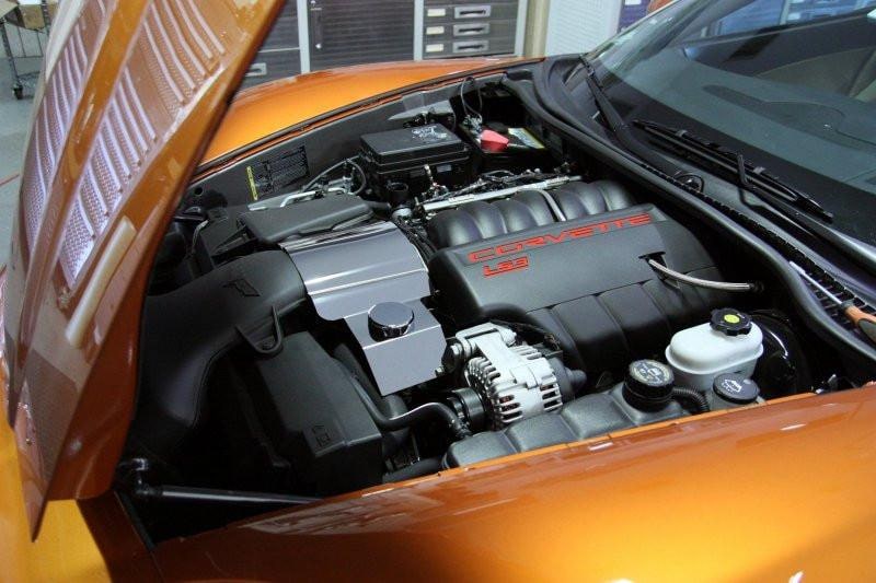 C6 Corvette Throttle Body Cover - Polished Stainless Steel (LS3)
