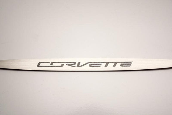 C7 Corvette | Auto Dim Rear View Mirror Trim | Etched Corvette Lettering