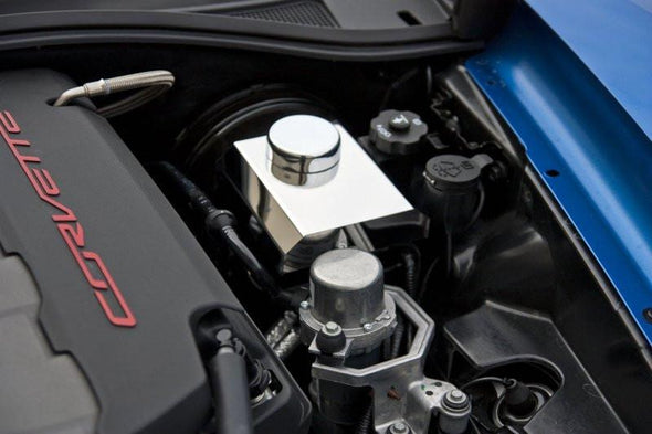 C7 Corvette Brake Master Cylinder Cover - Polished Stainless Steel (Manual Transmission)