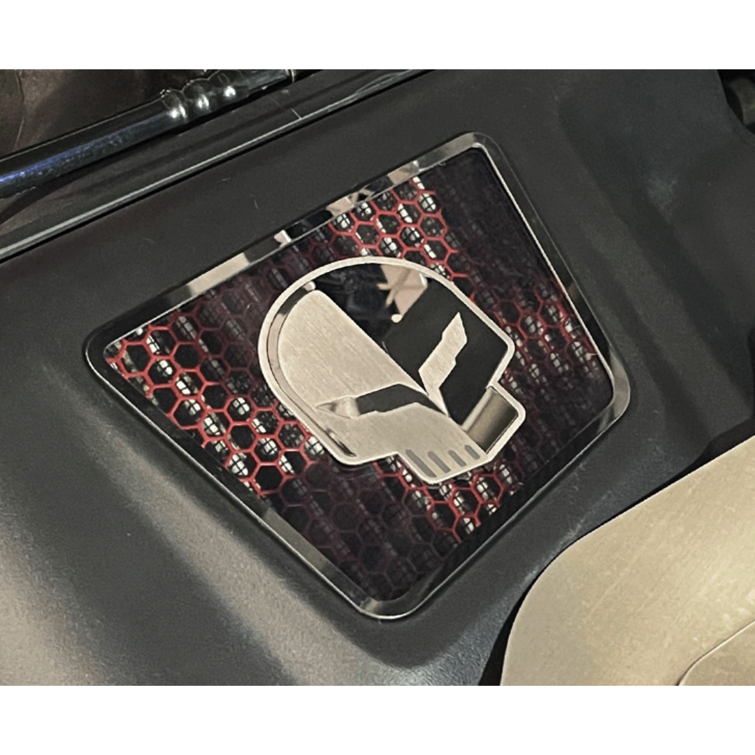 C7 Corvette GM Performance Air Intake Jake Skull Dress Up Piece - Stainless Steel