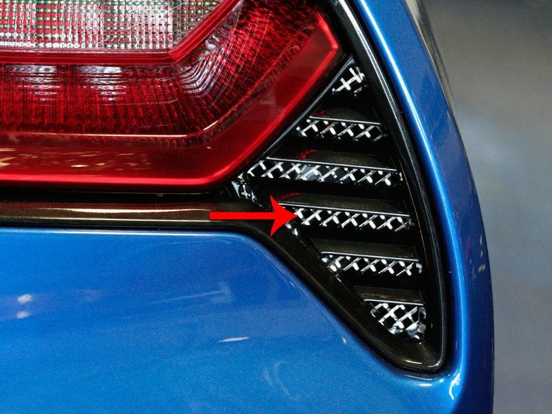 C7 Corvette Laser Mesh Taillight Grilles 2Pc