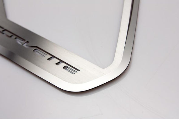 C7 Corvette Stingray Door Speaker Trim - Brushed Stainless Steel