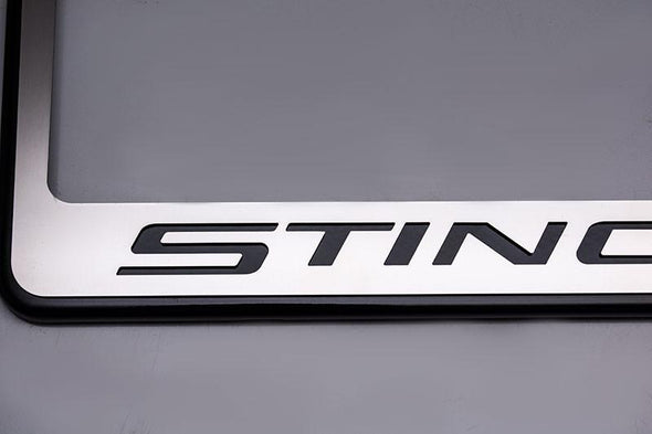 C7 Corvette Stingray | License Plate Frame | Brushed Black | Stingray