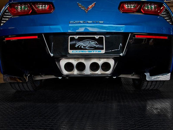 C7 Corvette Stingray Standard Exhaust Filler Panel | Brushed Stainless Steel