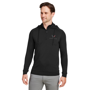C8 Corvette Men's Swannies Golf Vandyke 1/4-Zip Hooded Sweatshirt