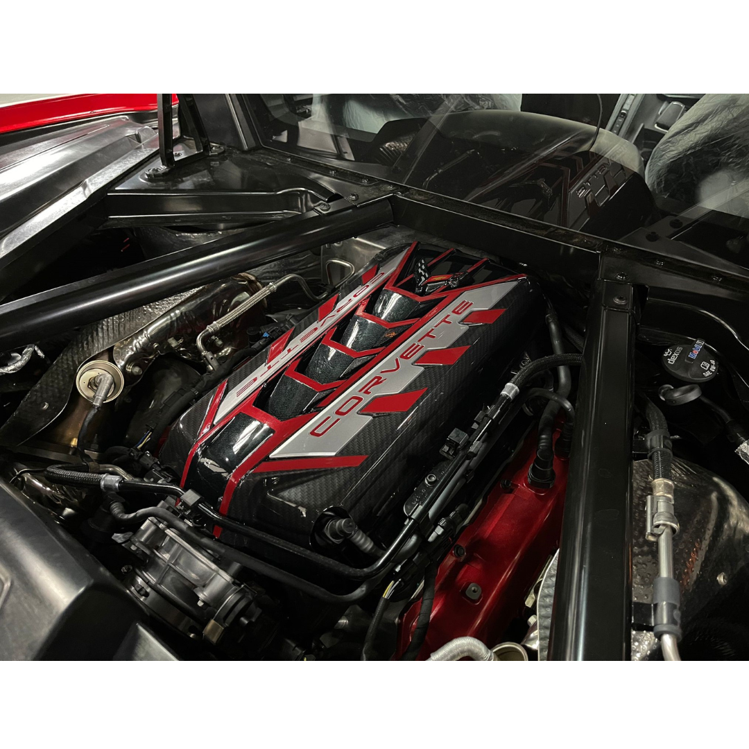 C8 Corvette Torch Red Premium Engine Cover Corvette Store Online