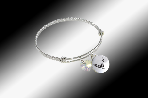 c8-corvette-twisted-bangle-charm-bracelet