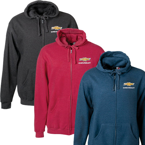 Chevrolet Gold Bowtie Full Zip Hoodie / Hooded Sweatshirt