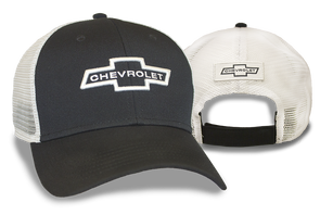 Chevrolet Vintage Bowtie Black / White Mesh Hat / Cap