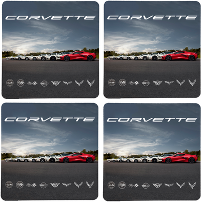 corvette-c1-c8-generations-crossed-flags-and-cars-stone-coaster-bundle-set-of-4
