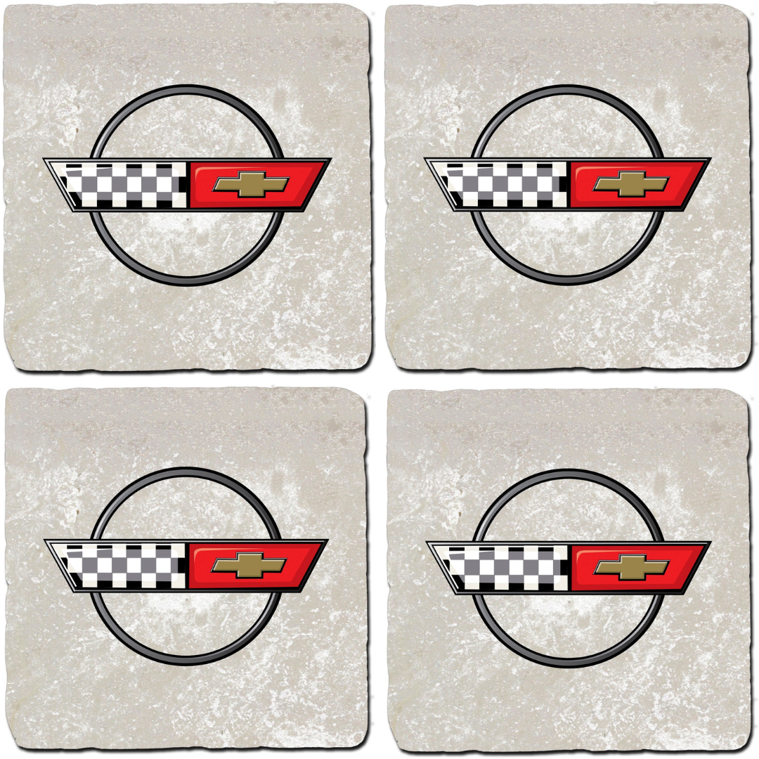 corvette-c4-crossed-flags-stone-coaster-bundle-set-of-4