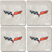 corvette-c6-crossed-flags-stone-coaster-bundle-set-of-4