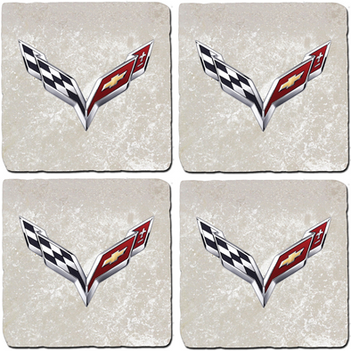 corvette-c7-crossed-flags-stone-coaster-bundle-set-of-4