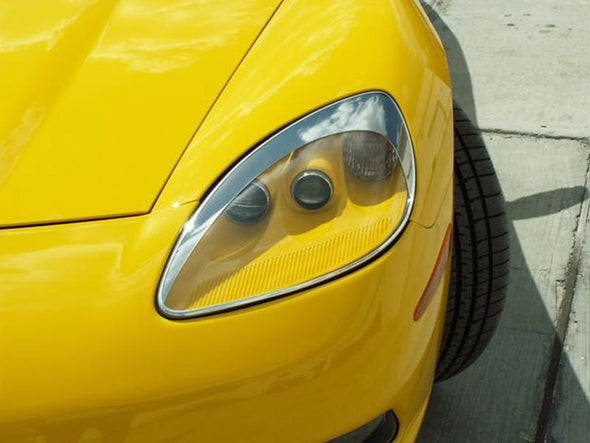 C6 Corvette | Headlight Eyebrow Kit | 2 pc | Chrome ABS - [Corvette Store Online]